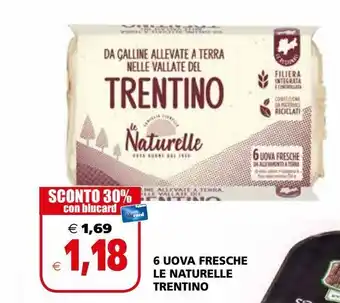 6 uova fresche le naturelle trentino