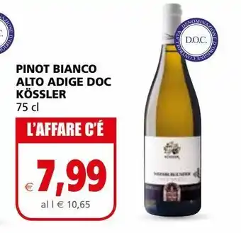 Il Gigante Pinot bianco alto adige doc kossler 75 cl offerta