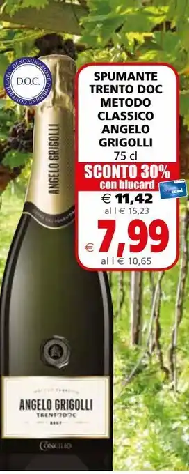 Il Gigante Spumante trento doc metodo classico angelo grigolli 75 cl offerta