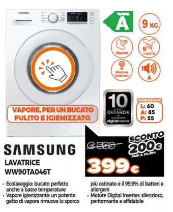 Expert Di Lella Samsung Lavatrice WW90TA046T offerta