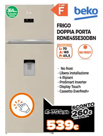 Beko Frigo Doppia Porta RDNE455E30DBN