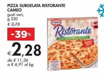 Bennet Pizza surgelata ristorante cameo offerta