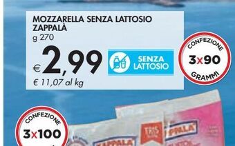 Bennet Mozzarella senza lattosio zappalà offerta