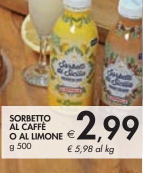 Bennet Sorbetto al caffè o al limone offerta