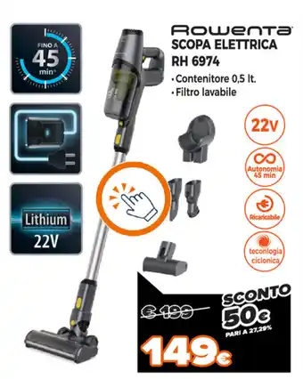 Expert Di Lella Rowenta Scopa Elettrica RH 6974 offerta