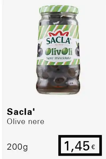 Iper Tosano Sacla Olive nere 200g offerta