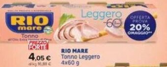Carrefour Rio Mare Tonno Leggero 4x60 g offerta