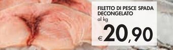 Filetto di pesce spada decongelato