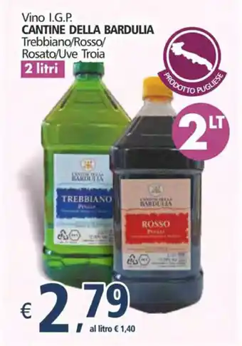 Alter Discount Cantine Della Bardulia Vino I.G.P offerta