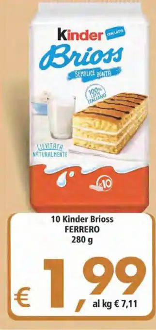 Alter Discount Ferrero 10 Kinder Brioss 280g offerta