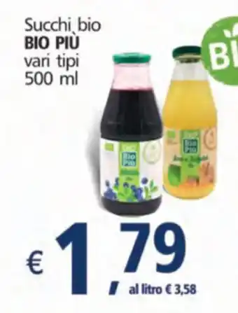Bio Piú Succhi bio vari tipi 500ml
