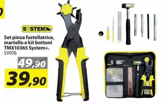 Hobby e Legno System+ Set pinza fustellatrice, martello e kit bottoni TMX10365 offerta