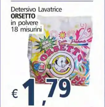 Orsetto Detersivo Lavatrice in polvere 18 misurini