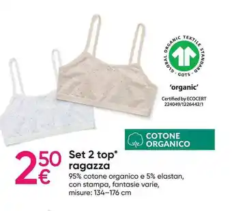 Pepco Set 2 top ragazza 134-176 cm offerta