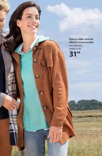 NKD Giacca stile camicia effetto scamosciato S-XL offerta