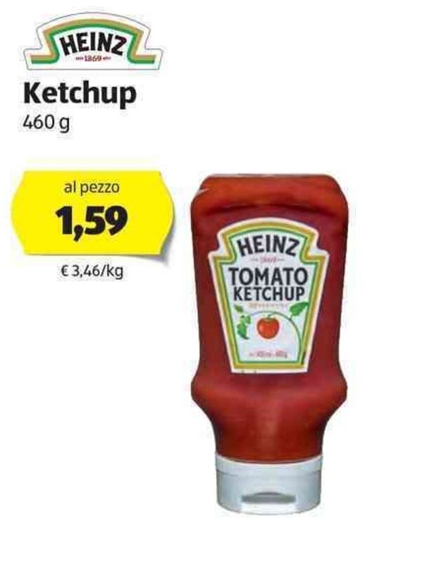 Heinz Ketchup 460 g offerta di ALDI