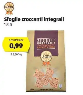 ALDI Sfoglie croccanti integrali 180 g offerta
