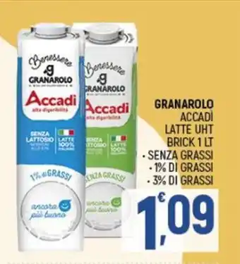 Ottimo Market Granarolo Accadì Latte Uht 1 lt offerta