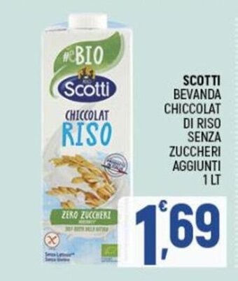Scotti Bevanda Chiccolat di riso senza zuccheri aggiunti 1 lt