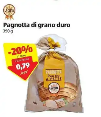 ALDI pagnotta di grano duro 350g offerta