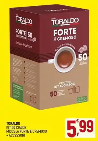 Toraldo Kit 50 cialde Miscela forte e cremoso + accessori