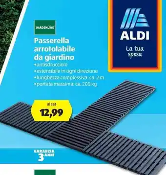 ALDI Passerella arrotolabile da giardino offerta