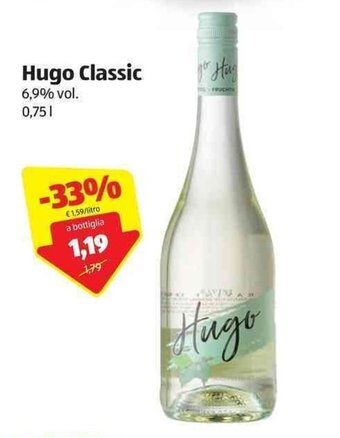 ALDI Hugo Classic 0,75L offerta
