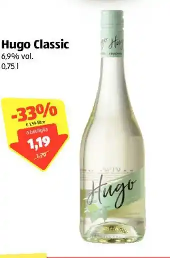 ALDI Hugo Classic 0,75L offerta