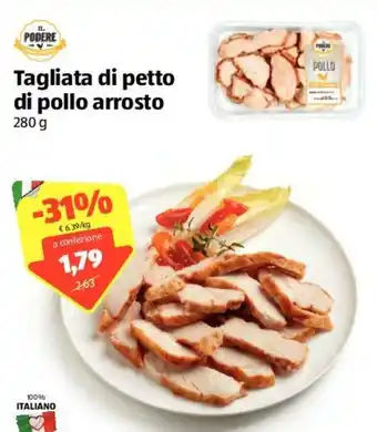 ALDI Tagliata di petto di pollo arrosto 280g offerta