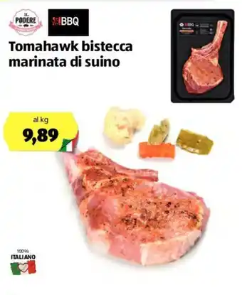 ALDI Tomahawk bistecca marinata di suino offerta