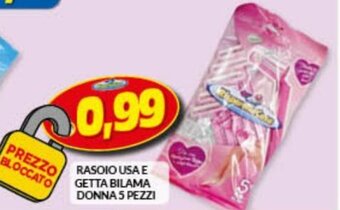 Risparmio Casa Rasoio USA E Getta Bilama Donna 5 Pezzi offerta
