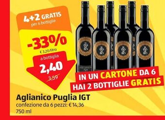 ALDI Aglianico puglia igt offerta