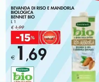 Bennet Bevanda di riso e mandorla biologica bennet bio offerta
