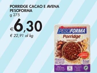 Bennet Porridge cacao e avena pesoforma offerta