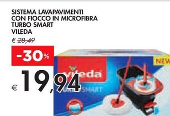 Bennet Sistema lavapavimenti con fiocco in microfibra turbo smart vileda offerta