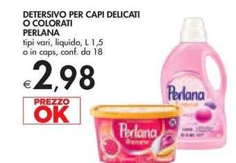 Detersivo per capi delicati o colorati perlana