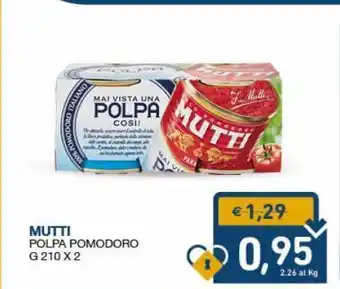 SeBón Supermercati Mutti polpa pomodoro offerta