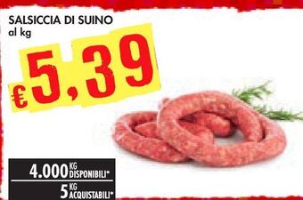 Bennet Salsiccia di suino offerta