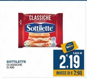 SeBón Supermercati Sottilette classiche offerta