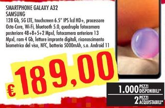 Bennet Smartphone galaxy a32 samsung offerta