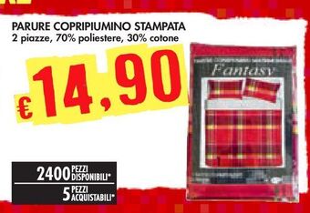 Bennet Parure copripiumino stampata offerta