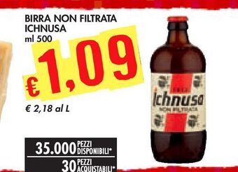 Bennet Birra non filtrata ichnusa offerta