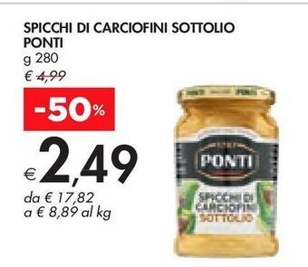 Bennet Spicchi di carciofini sottolio ponti offerta
