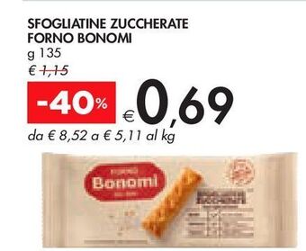 Bennet Sfogliatine zuccherate forno bonomi offerta