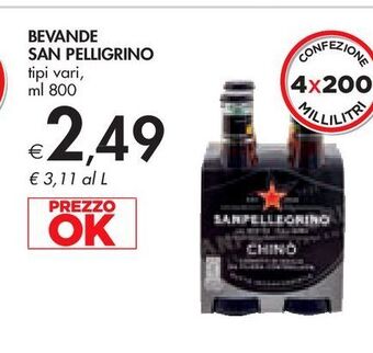 Bennet Bevande san pellegrino offerta