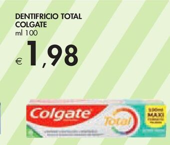 Bennet Dentifricio total colgate offerta