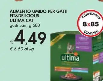 Bennet Alimento umido per gatti fit&delicious ultima cat offerta