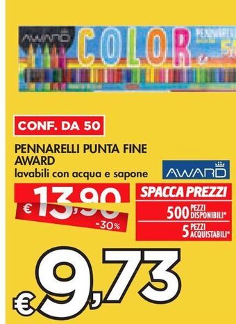 Bennet Pennarelli punta fine award offerta