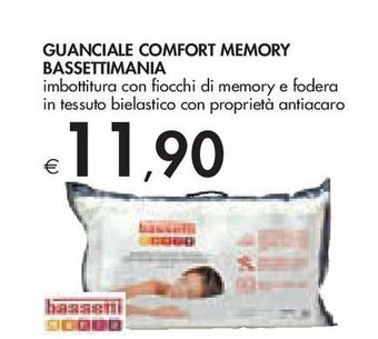 Bennet Guanciale comfort memory bassettimania offerta