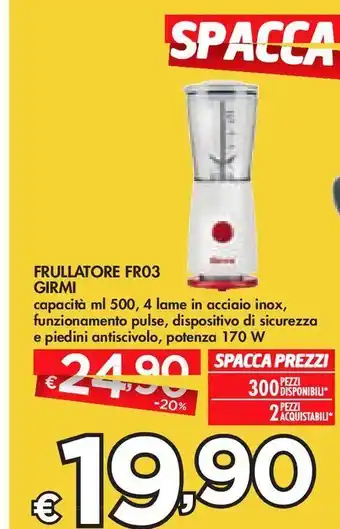 Bennet Frullatore fr03 girmi offerta